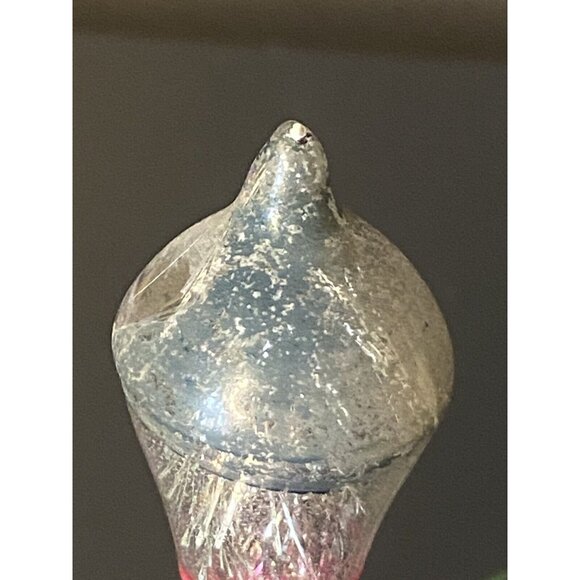 Vintage RARE Unsilvered Clip-On Glass Christmas Ornament Lamp Post W Tinsel 4” - Picture 12 of 16